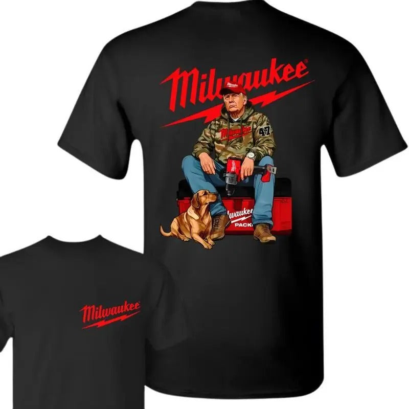 Milwaukeee Trummp Camo 2 Sided Cotton Trending Soft Cotton T-Shirts