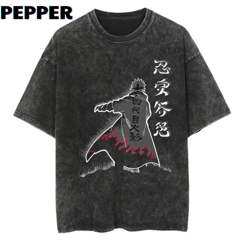 Minato Vintage Washed Shirt Menswear Top Underwear T-Shirts