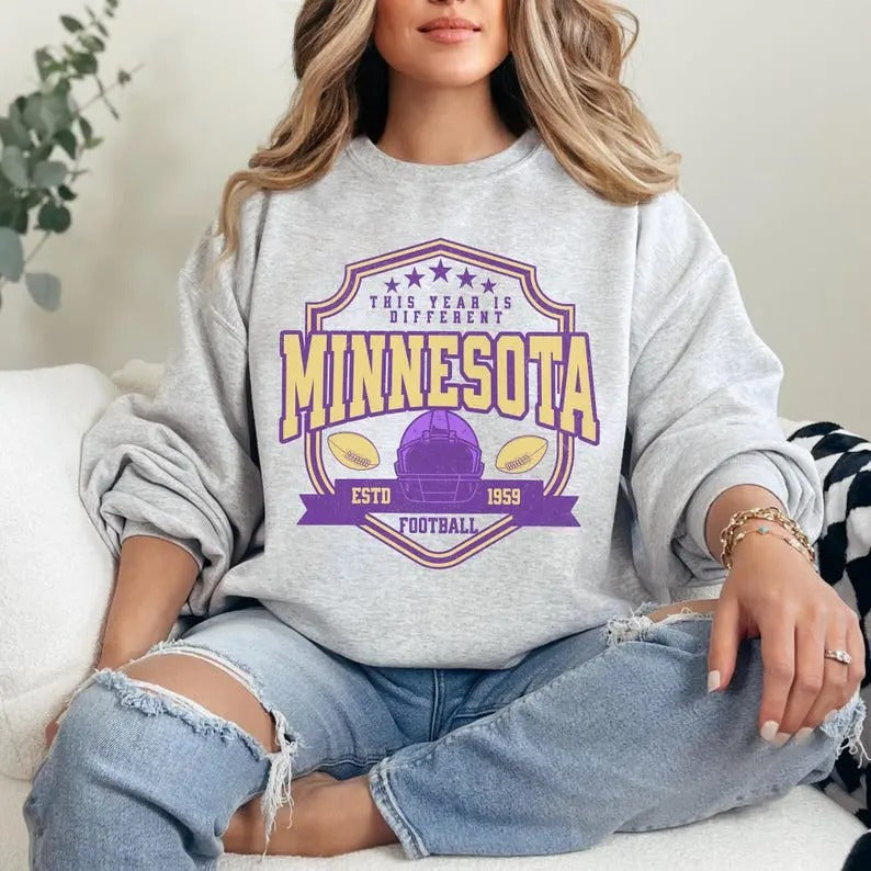 Minnesota Football Vintage Minnesota Football Fan Shirt Minnesota Game Day Shirt Viking MN Football Fan T-Shirts