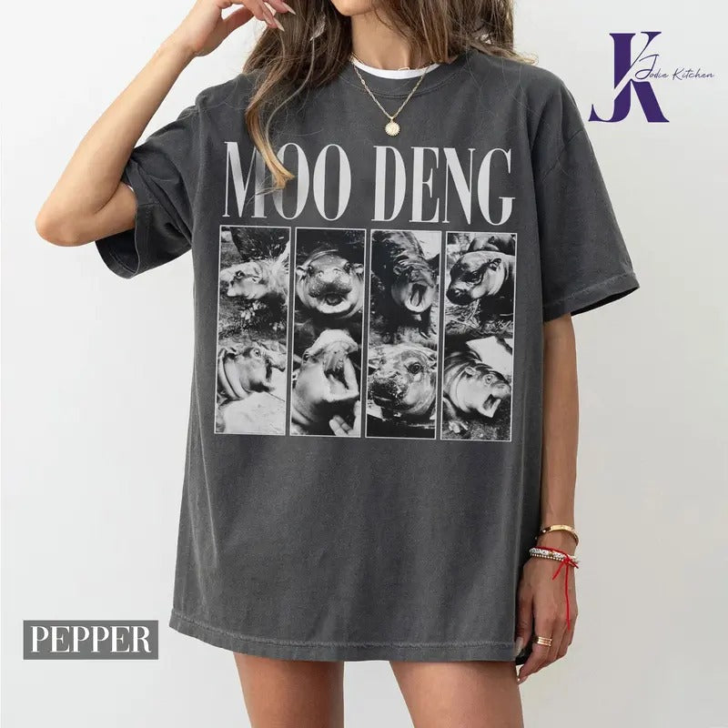 Moo Deng Shirt Baby Pygmy Hippo Moo Deng Shirt Moo Deng Halloween Shirt Hippo Moo Deng Shirt Halloween T-Shirts