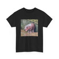 Moo Deng Heavy Cotton Baby Hippo Her Him Fabric Top Cotton T-Shirts