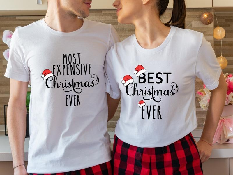 Most Expensive Ever Shirt Best Ever Funny Matching Couples X Mas Party Family Vacation T-Shirts