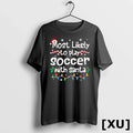 Most Likely To Play Soccer With Santa Christmas Matching Tshirts Sweater