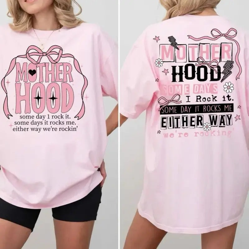 Motherhood Coquette Bow Shirt Mama T-Shirts