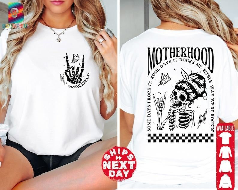 Motherhood Sometimes I Rock Sometimes Rocks Me Shirt Mama Shirt Mom Shirt Rocker Mom T-Shirts