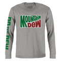 Mountain Dew Do Dew Sleeve Print Long Sleeve Gray T-Shirts