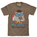 Mr. Owl How Many Licks? Brown T-Shirts