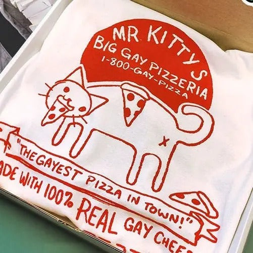 Mr. Kittys BIG GAY PIZZERIA Shirt T-Shirts