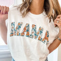Multi Floral Print MAMA Summer MAMA Top Mom Casual Womenswear Comfortable Day T-Shirts