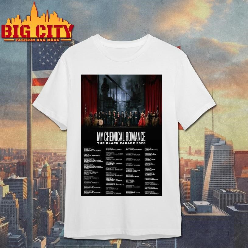 My Chemical Romance The Black Parade 2026 Tour UK And Europe Poster Shirt