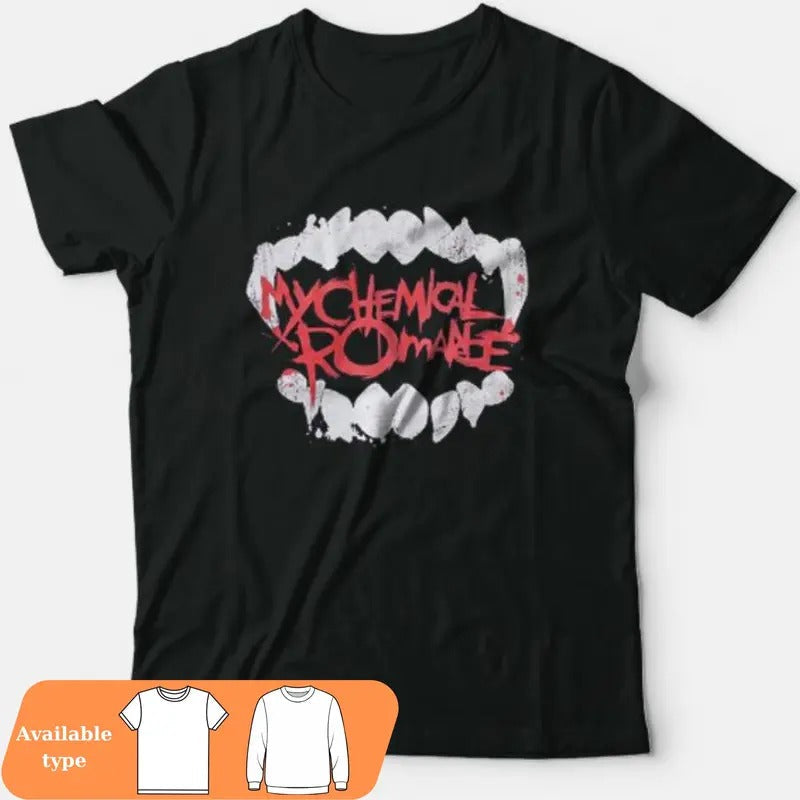 My Chemical Romance Teeth Wreckage MCR Three Cheers Rock Band MCR Shirt MCR T-Shirts