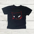 Mystery Black Cat Baby Gothic Emo Girl Scene 2000s Y2k Top Streetwear Casual Cotton Short Sleeve Fitted T-Shirts