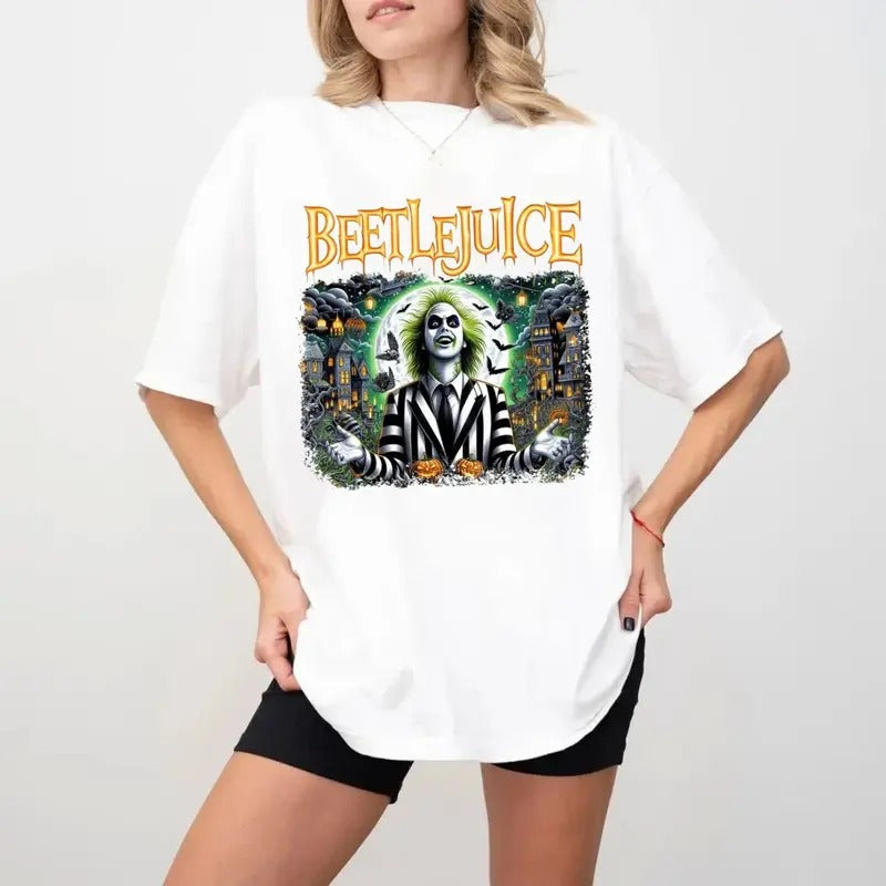 N3ver Trust L1ving Juice Is Loose Shirt Halloween Character Short Sleeve Shirt Casual Top Womenswear T-Shirts