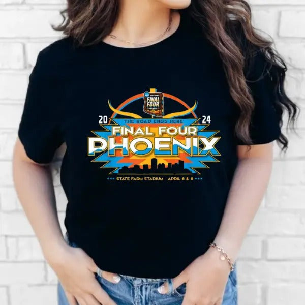 NCAA Final Four Basketball 2024 Phoenix Short Sleeve Classic Cotton Sports T-Shirts