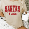NURSE Shirt Santa'S Favorite Nurse Shirt Soft Short Sleeve Long Sleeve Shirt T-Shirts