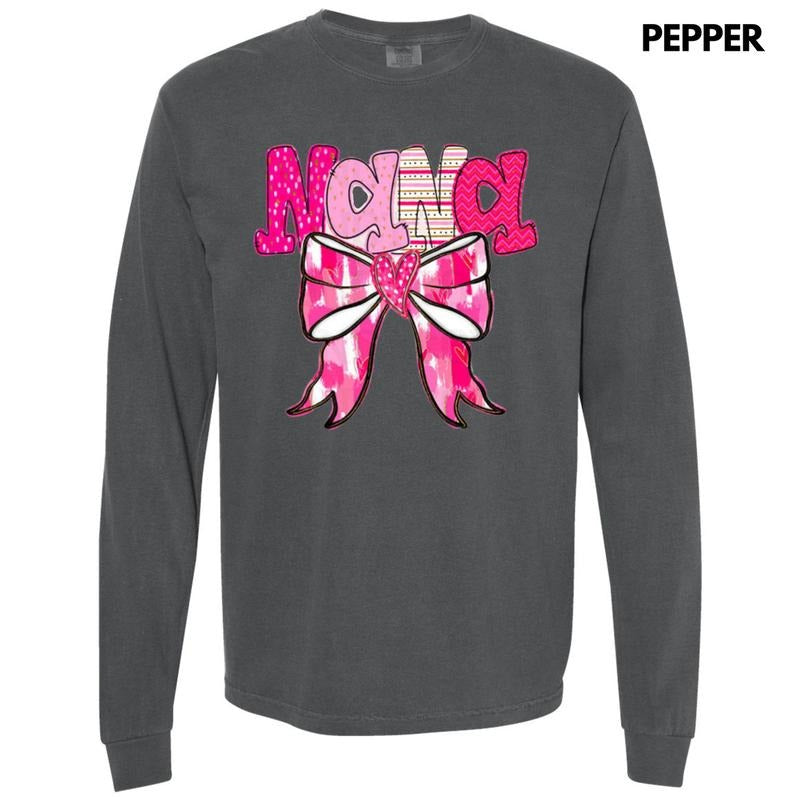 Nana Valentine Coquette Long Sleeve Comfort Colors T-Shirts