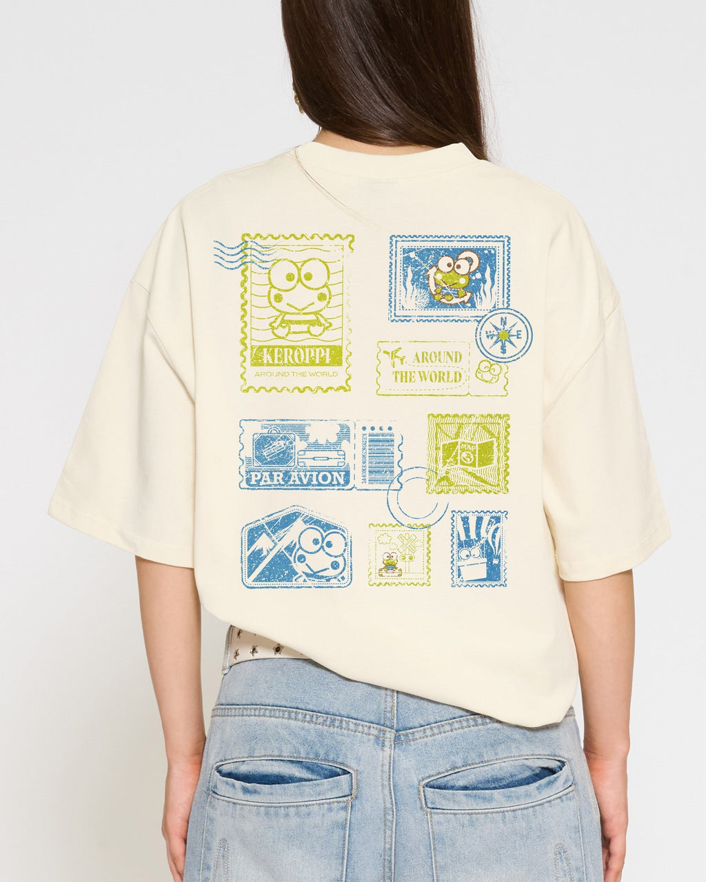 Keroppi Stamp Oversized Tee