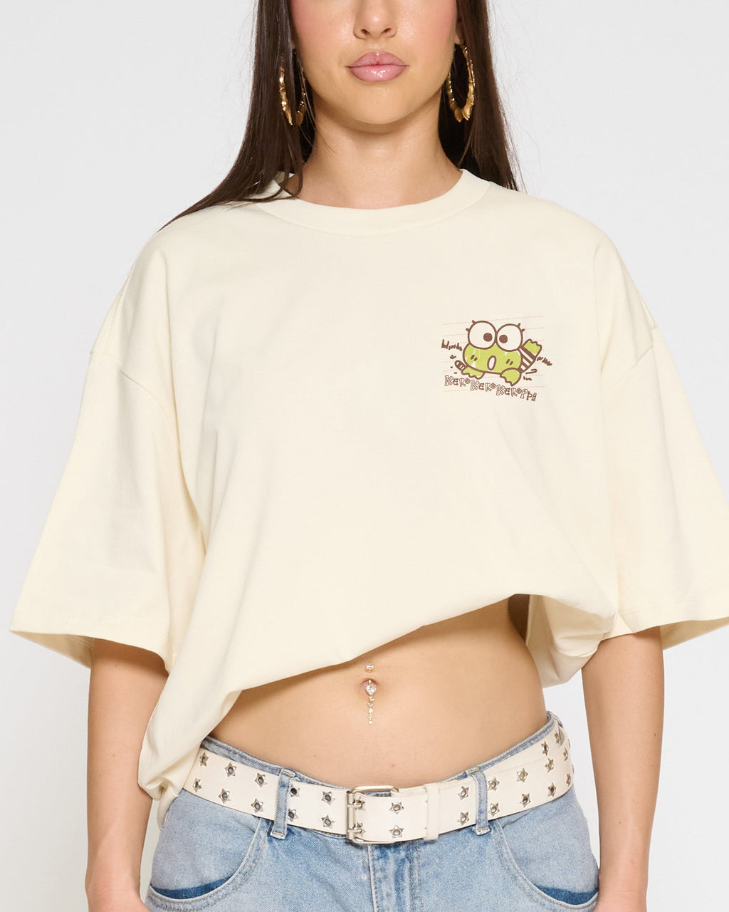 Keroppi Scribble Oversized Tee