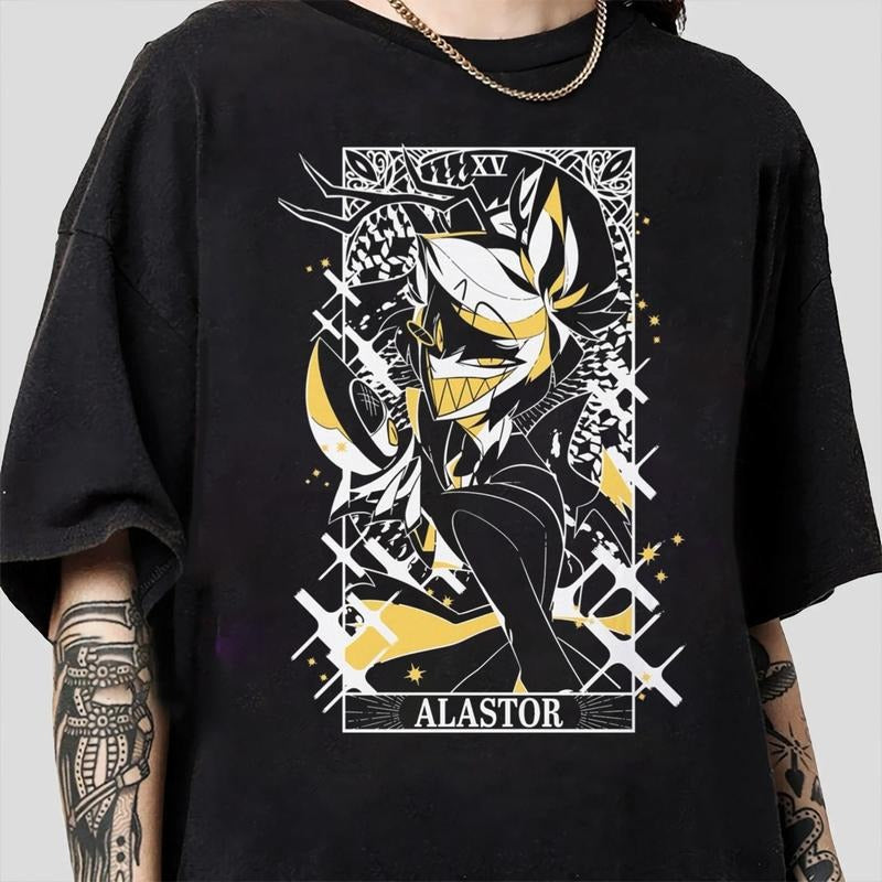 Neon Alastor'S Show Hazbin Hotel Hazbin Hotel Characters Radio Demon Hazbin Hotel Cartoon Fan T-Shirts