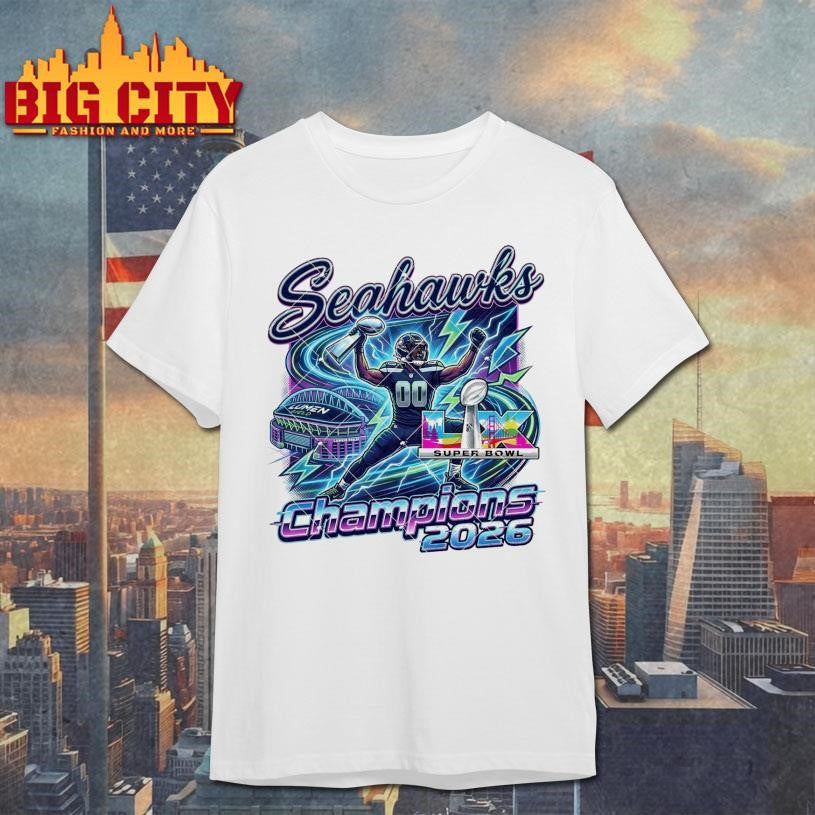 Neon Champions Seahawks 2026 Seattle Football Big LX Game Shirt
