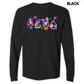 Neon Rainbow Ghouls Long Sleeve Comfort Colors 'NLB' T-Shirts