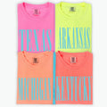 Neon Texas Shirt ~ Relaxed Fit Printed USA Womenswear Casual Comfort Cotton T-Shirts