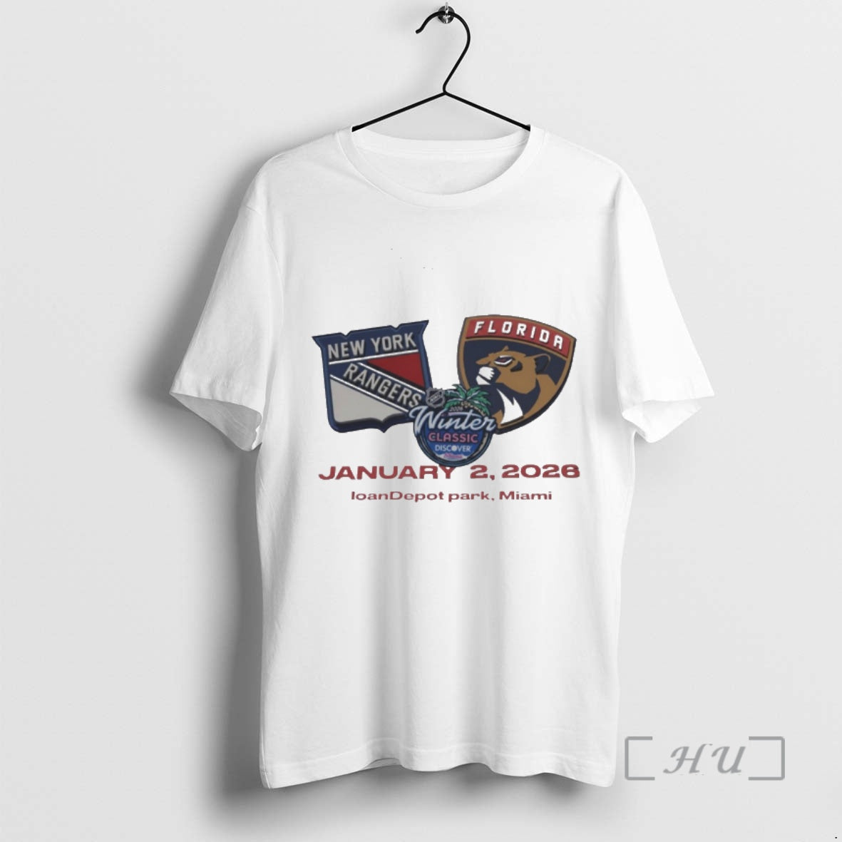 New 2026 Discover Nhl Winter Classic Florida Panthers New York Rangers January 2 Loandepot T-Shirts