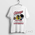 New Chicago Blackhawks Nhl Wastern Conference Logo Ball Circle White T-Shirts