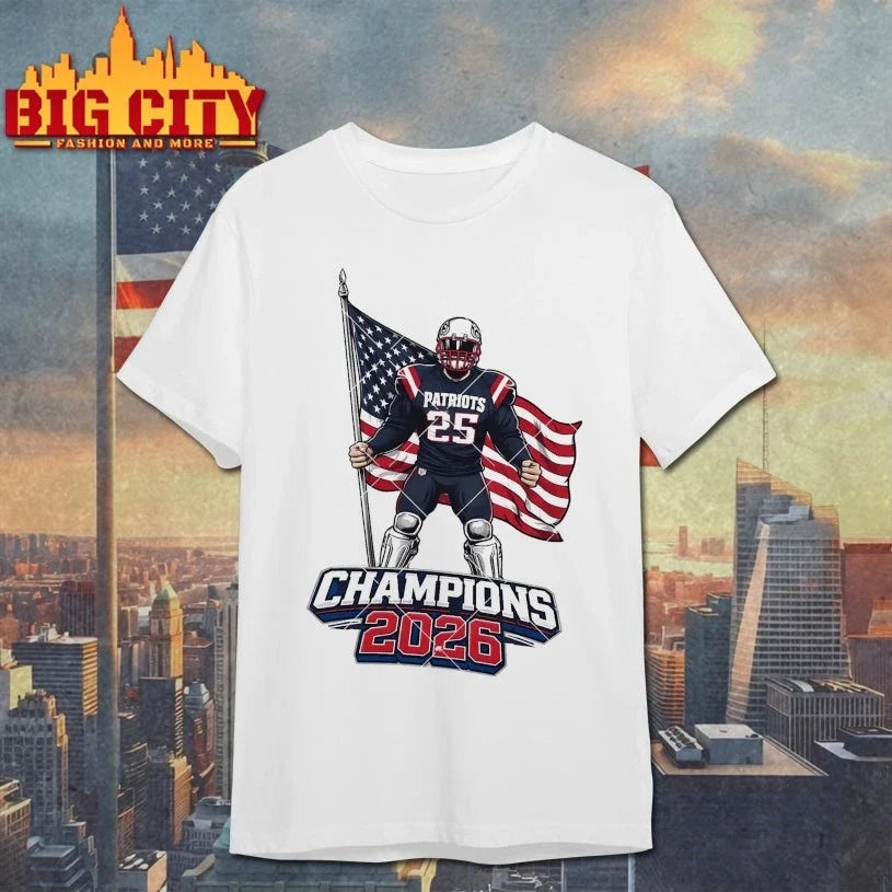 New England 2026 Champions 60th American Football t-shirt
