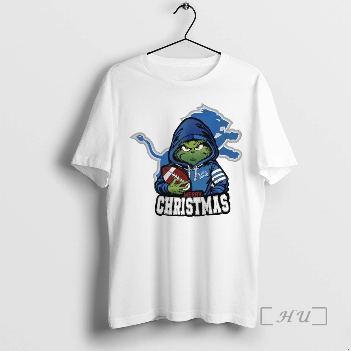 New Grinch Detroit Lions Merry Grinchmas Football Circle T-Shirts