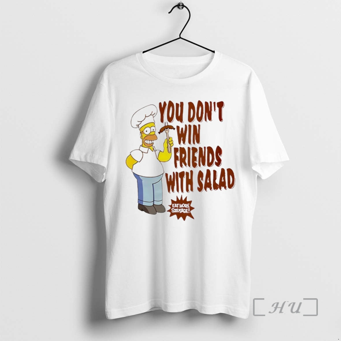New Homer Simpsons You Dont Win Friends Salad Circle T-Shirts
