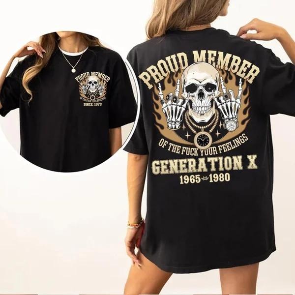 New Version Customize Gen X Raised Hose Water Inspired Funny Saying Sarcasm Quotes Badass Generation FAFOT T-Shirts
