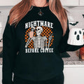 Nightmare Before Coffee Funny Skeleton Drinking Coffee Coffee Lover Spooky Season Long Sleeve Caffeine Addict Halloween T-Shirts