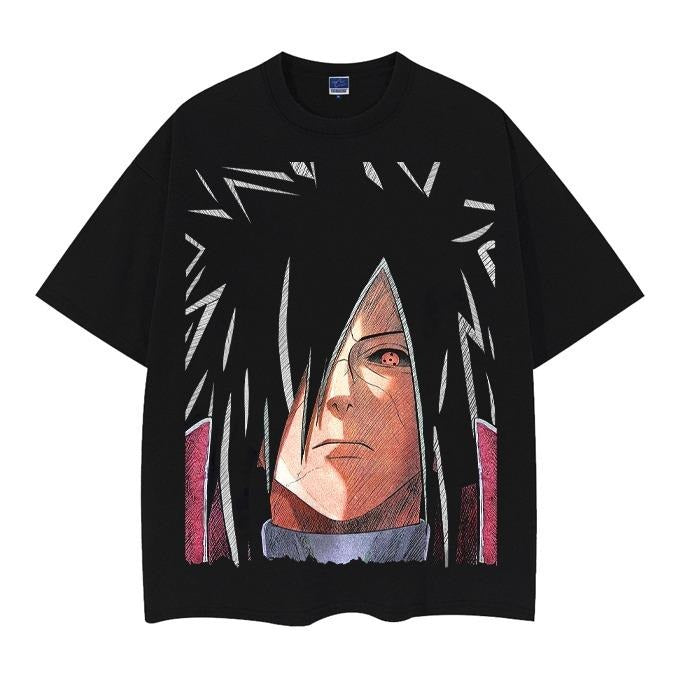 Ninja "Uchiha Madara" Vintage Anime 100% Cotton Original Top Casual Streetwear Menswear T-Shirts
