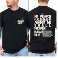No Weapon Formed Against Me Shall Prosper Pure Cotton Casual Street Crew Neck Short Sleeve Tops T-Shirts