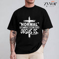 Normal Isn'T Coming Back But Jesus Is Revelation 14 Pure Cotton Casual Street Crew Neck Short Sleeve Tops T-Shirts