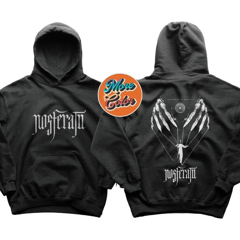 Nosferatu 2024 Movie Shirt Bill Skarsgard Count Orlok Nicholas Hoult Symphony Horror Count Dracula Bram Stoker 2 Sided T-Shirts