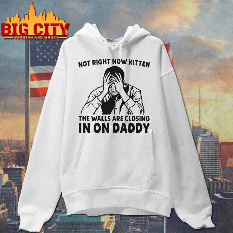 Not Right Now Kitten The Walls Are Closing In On Daddy Shirt