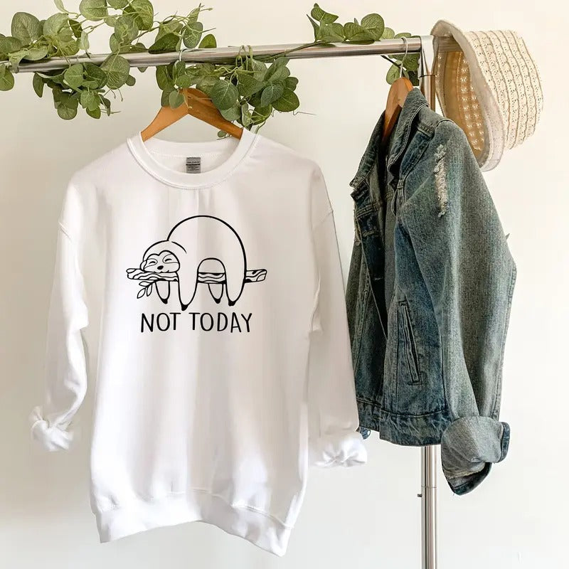 Not Today Sloth Lazy Sloth Funny Sloth Sloth Lovers Sarcastic Sloth T-Shirts