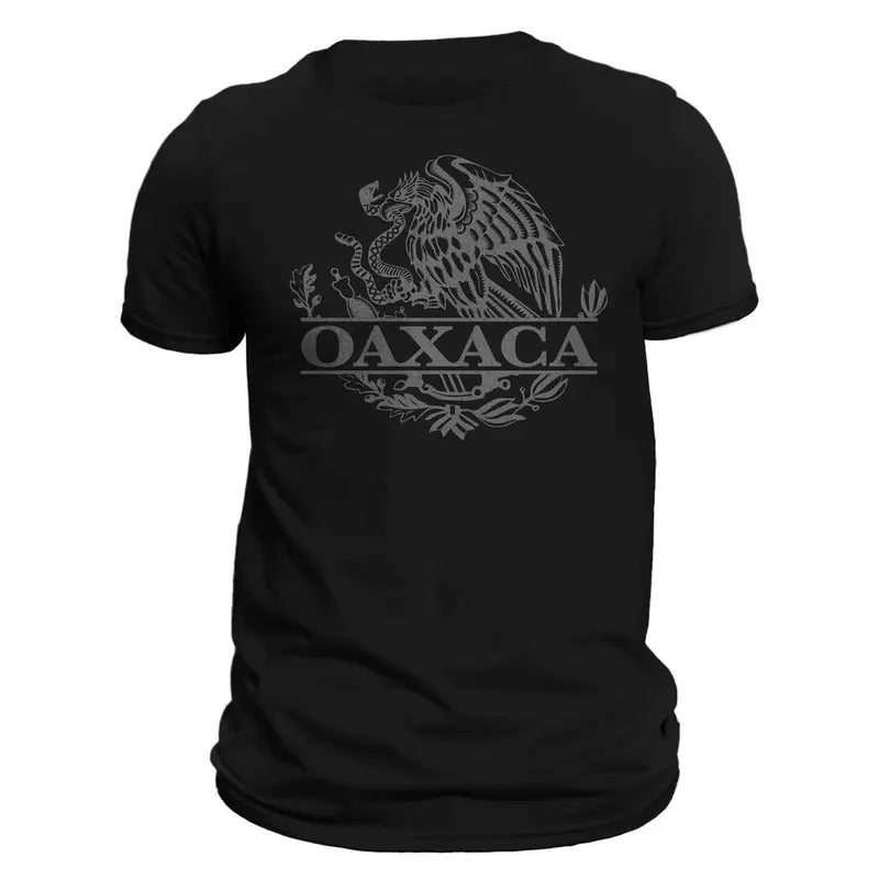 Oaxaca Mexico Eagle Emblem Mexican Casual Soft Menswear T-Shirts