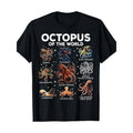 Octopus Animals World Kawaii Funny Octopus Made USA T-Shirts