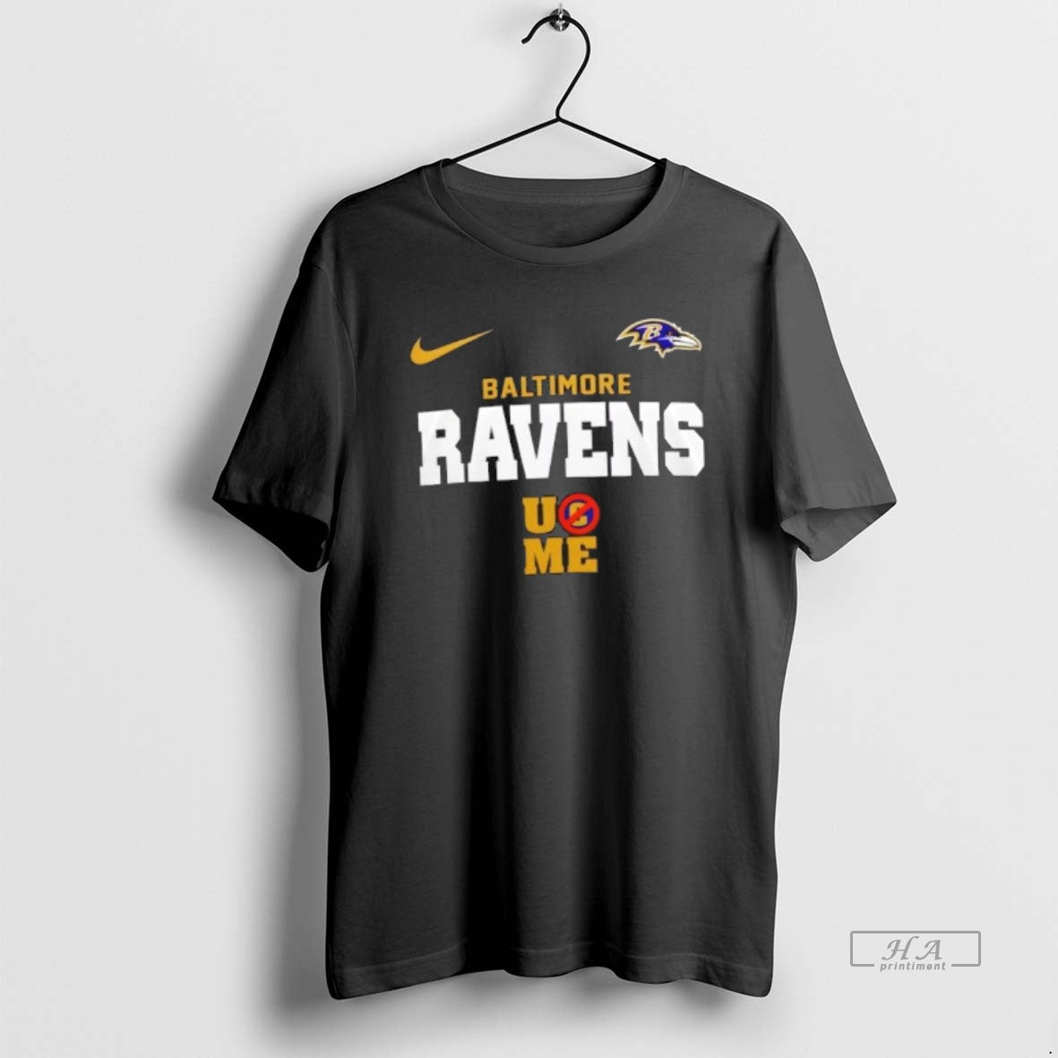 Official Baltimore Ravens X Ucme John Cena Never Give Up 2 Sided T-Shirts