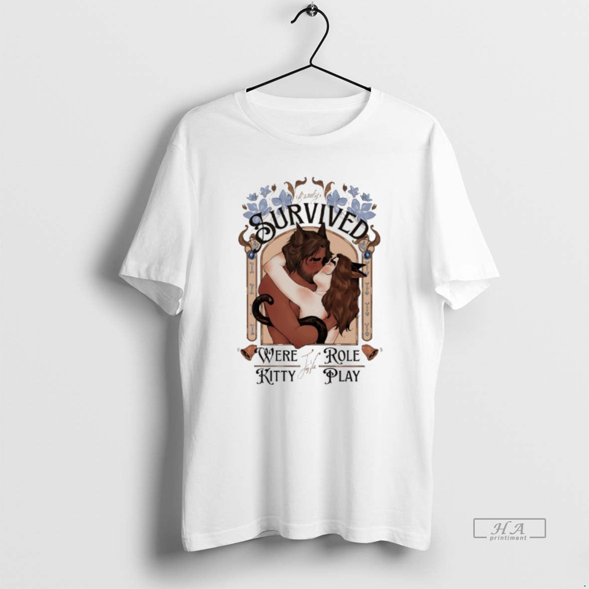 Official Barely Survived Were Kitty Jayvik Role Play Art T-Shirts