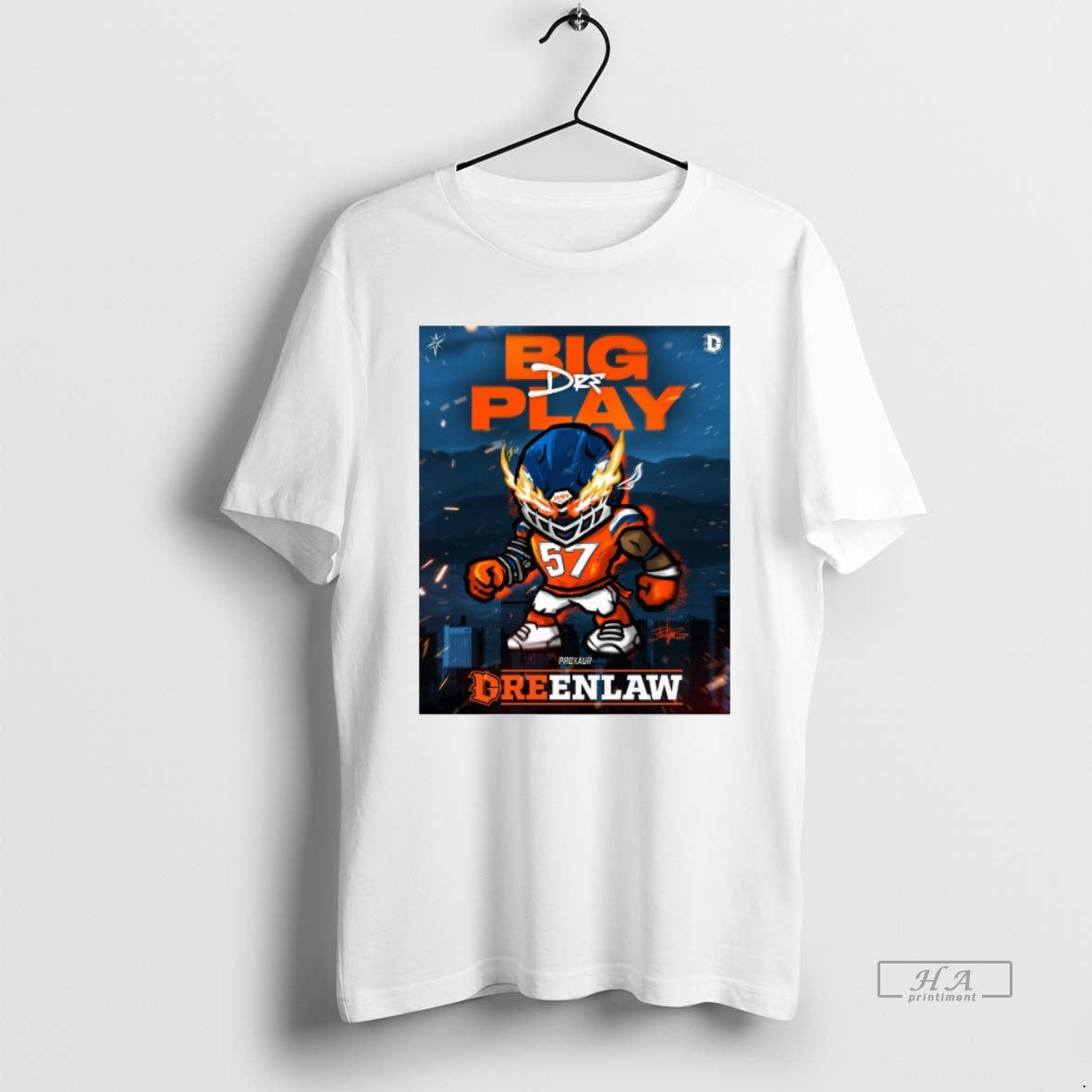 Official Big Play Dre Dreenlaw Proxaur Cartoon Signature T-Shirts