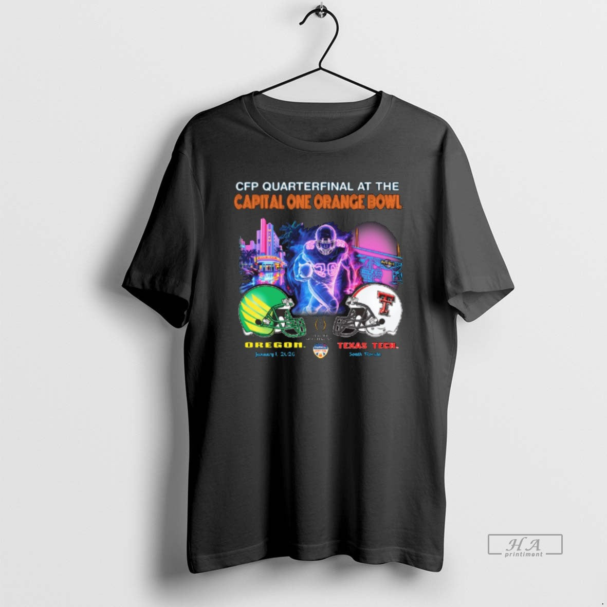 Official Cfp Quarterfinal Capital One Orange Bowl Oregon Vs Texas Tech Jan T-Shirts