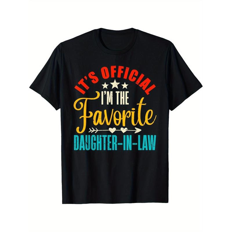 Official Certification Most Popular Daughter Law Printed Comfortable Breathable Casual Short Sleeves Black Suitable Everyday All Seasons Perfect Made USA T-Shirts
