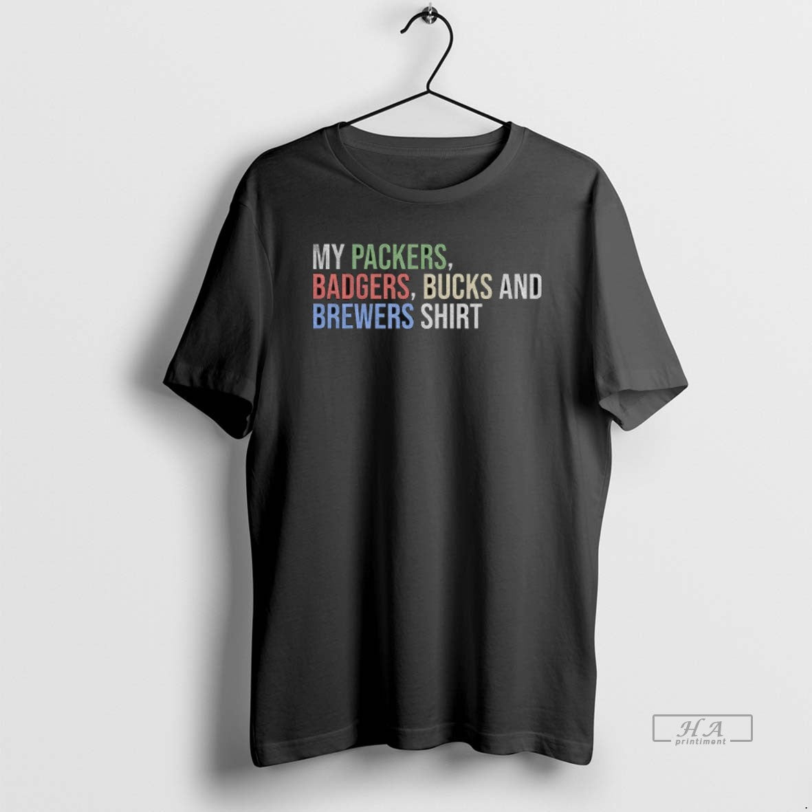 Official Green Bay Packers My Packers Badgers Bucks Brewers Football T-Shirts