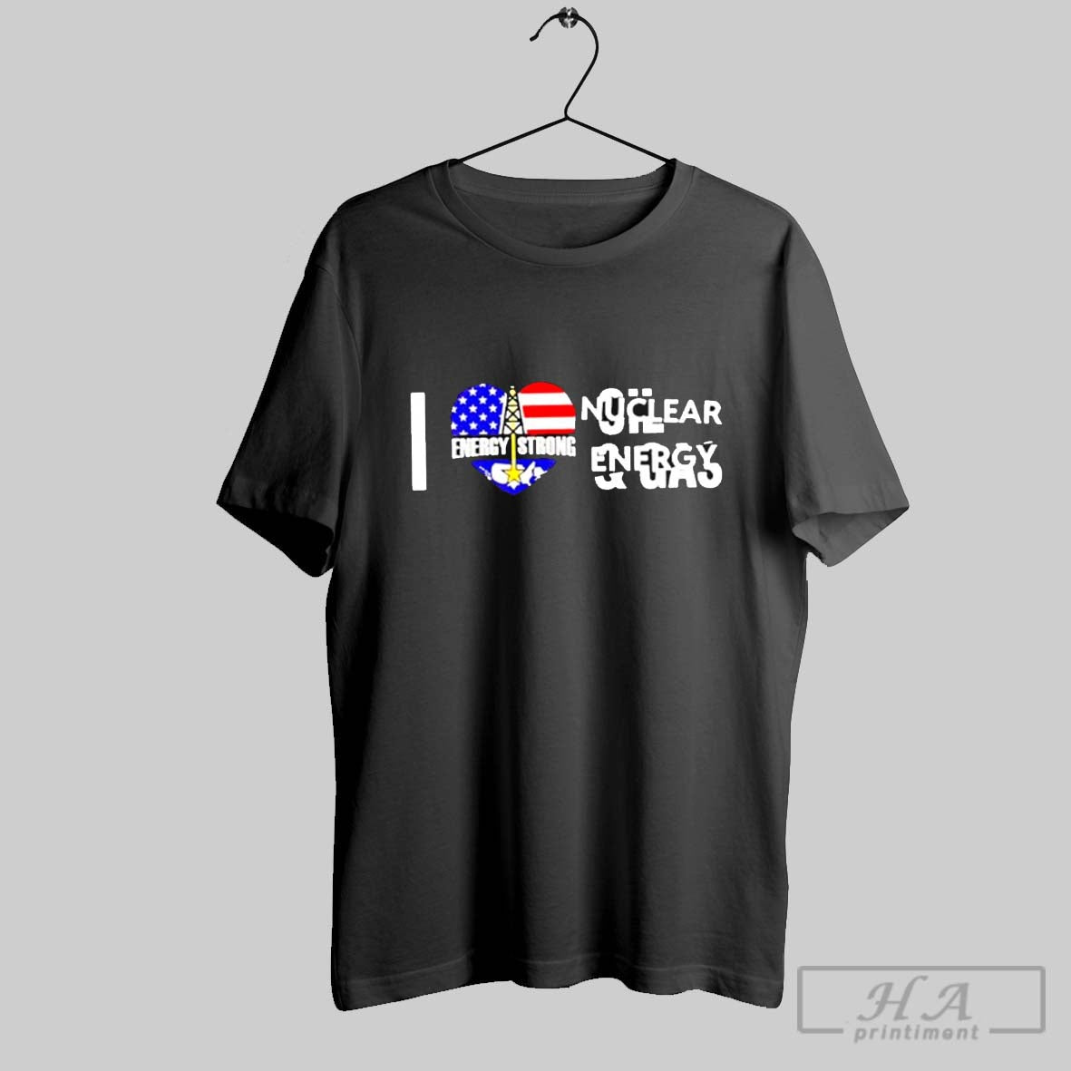 Official I Love Nuclear Energy Usa Flag America