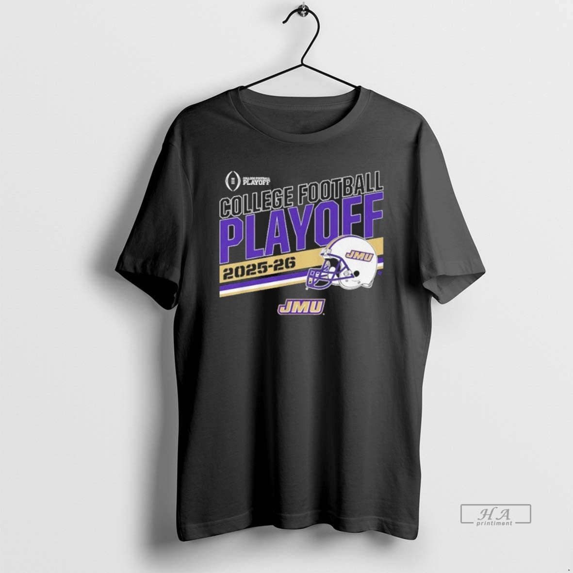 Official Jmu Football 2025 Cfp Stripe T-Shirts