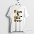 Official Jesus Playing Guitar I Love G Sus T-Shirts